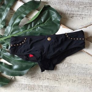 Tiny cheeky bikini bottoms NWT studded